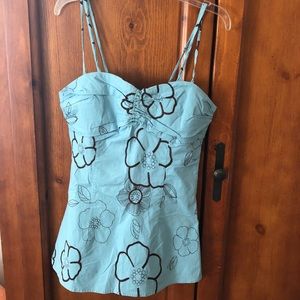 Hawaiian inspired double spaghetti strapped top